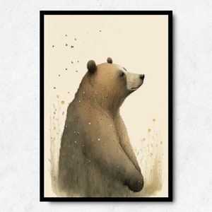 Poster Cute Bear / Carta riciclata