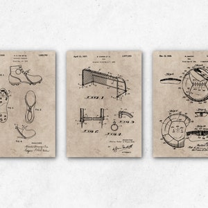 Football Patent Posterset / Carta riciclata