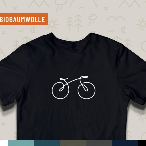 Linienstil Rennrad Tshirt, Fahrradfahrer Shirt