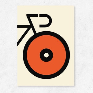 Minimalistisches Rennrad Poster | Recyclingpapier