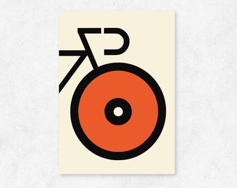 Minimalistisches Rennrad Poster | Recycling Paper