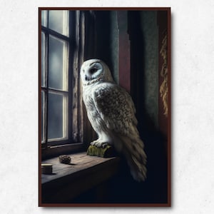Gufo bianco "Hedwig" Poster / Carta riciclata