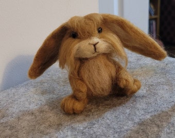 Easter Bunny, needle felted