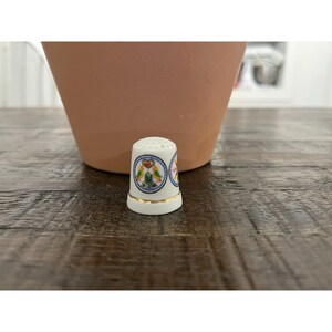 Vintage Scandinavian Thimble Birds with Hearts Flowers & Clover themed