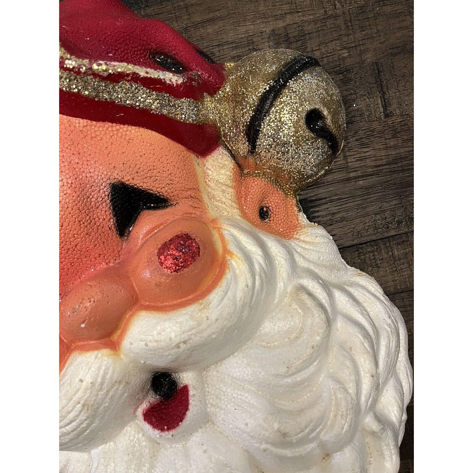 Vintage Styrofoam Santa Claus Wall Hanging 1950's Mid Etsy
