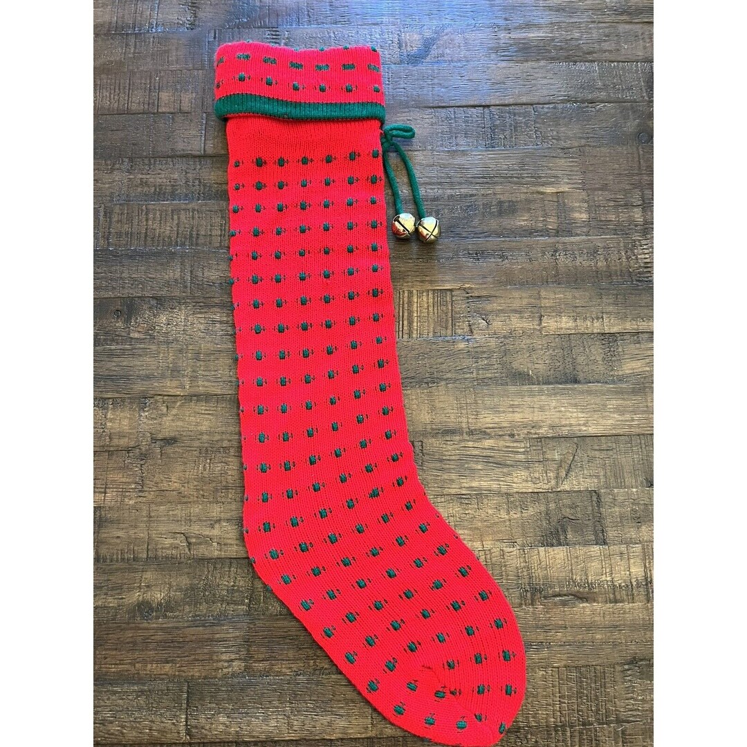 Vintage Knit Christmas Stockings 