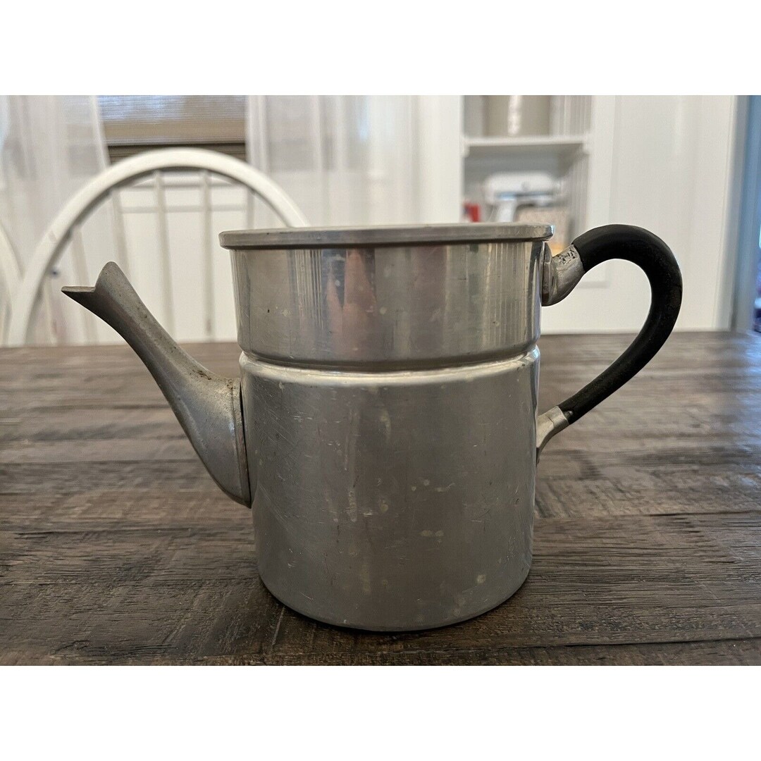 Vintage Aluminum Percolator Made in Italy Coffee SAO Camping Kitchen