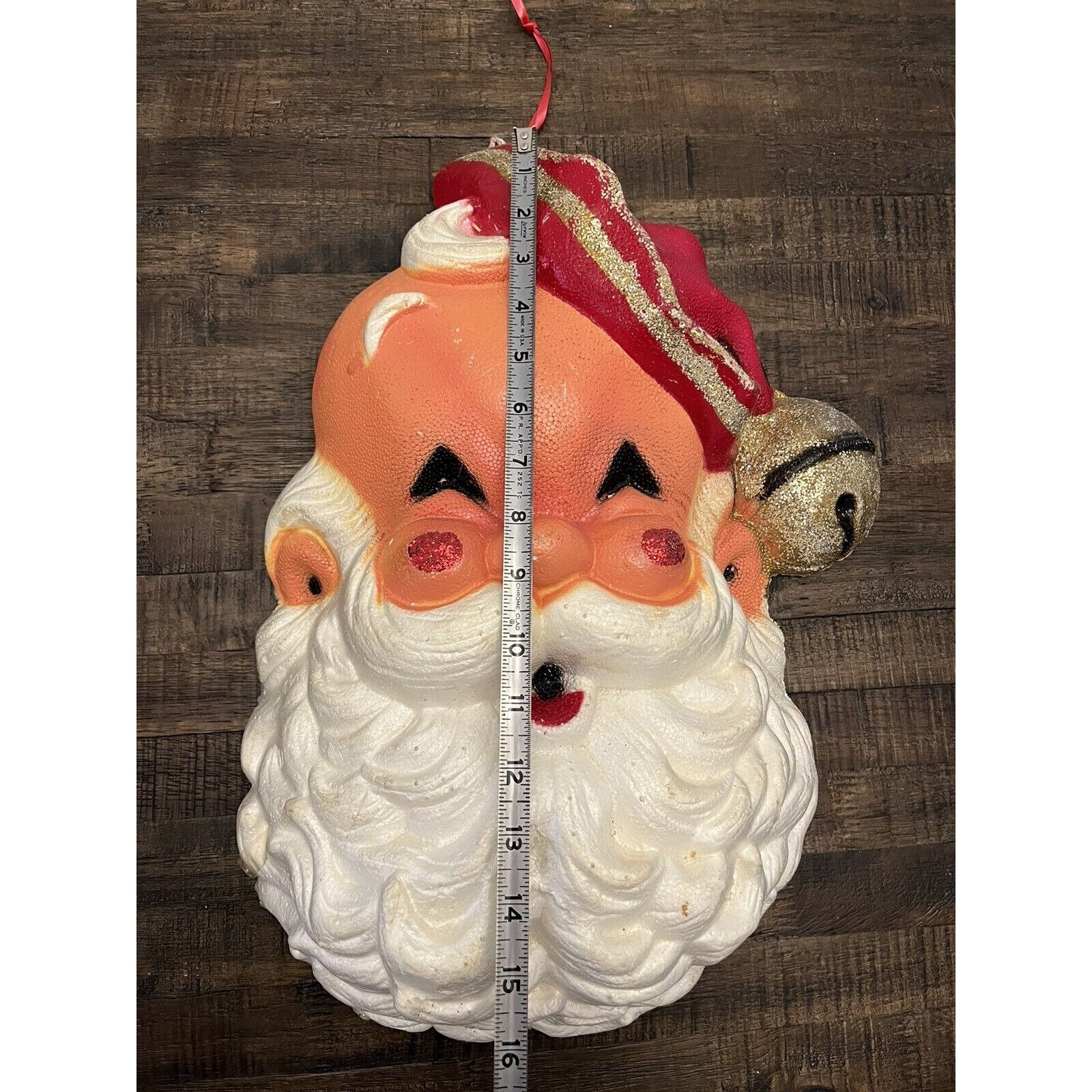 Vintage Styrofoam Santa Claus Wall Hanging 1950's Mid Etsy