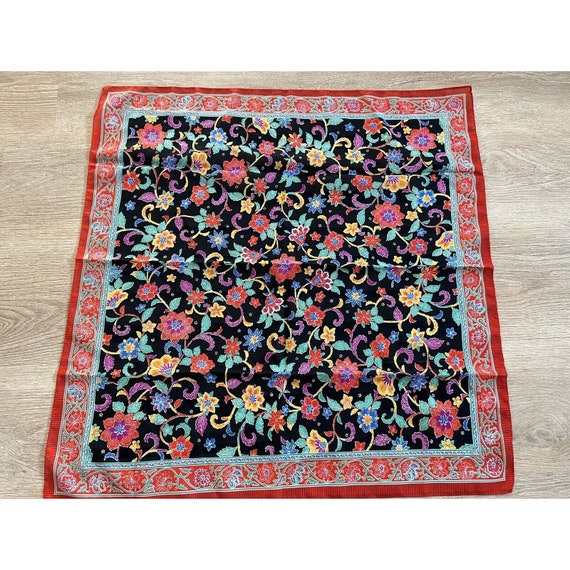 VINTAGE Square Scarf Floral Print - image 1