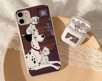 One Hundred and One Dalmatians Clear Phone case iPhone 14 13 12 mini iPhone XS Max iPhone XR 7 8 Plus SE Case Airpods case airpods 1/2/3 pro