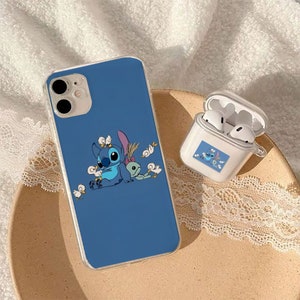 Cartoon Stitch Clear Phone case iPhone 14 13 12 mini case iPhone XS Max Case iPhone XR 7 8 Plus SE Case Airpods case airpods 1/2/3 pro