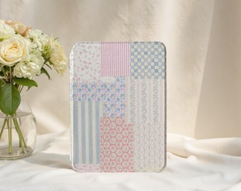Floral Plaid Collage Kindle Case With Hand Strap, Kindle 6&#39;&#39;/6.8&#39;&#39;/7&quot; case, Kindle paperwhite 12th/11th/10th case, All New Kindle Case 2024