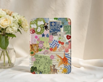 Scrapbook Collage Kindle Paperwhite 12th 7&quot; Case, All New Kindle Colorsoft, Paperwhite 11th 6.8&quot; 10th 6&quot; Cover, Kindle 2024, Auto Wake/Sleep