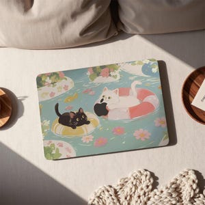 Cute Cartoon Cat MacBook Case Art Laptop Cover for MacBook Air 15/13/11 Inch 2025 New M4 M3 M2 M1, Macbook Pro 13 14 15 16 Inch 2024 2020