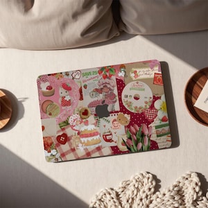 Red Collage MacBook Case Apple Laptop Sleeves Laptop Case MacBook Air 15/13 Pro 13/14/15/16 2020 2021 M2 2022 2024 M4 Custom Macbook Case