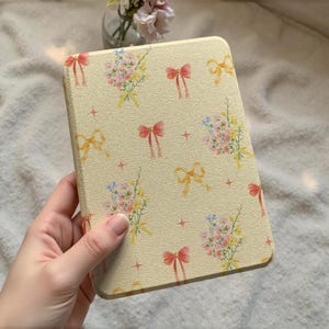 Cute Bow Flower Kindle Paperwhite Case,Paperwhite 12th 7‘’ 11th 6.8‘’, All new Kindle2022/2024 Cover, Kindle Colorsoft, Auto Sleep/Wake