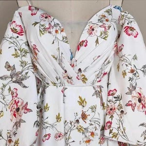 Floral Wedding Dress | Long Sleeve Boho Bridal Gown