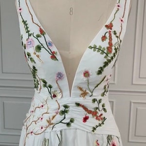 BLOSSOM | Floral Wedding Dress, Sleeveless Boho Bridal Gown