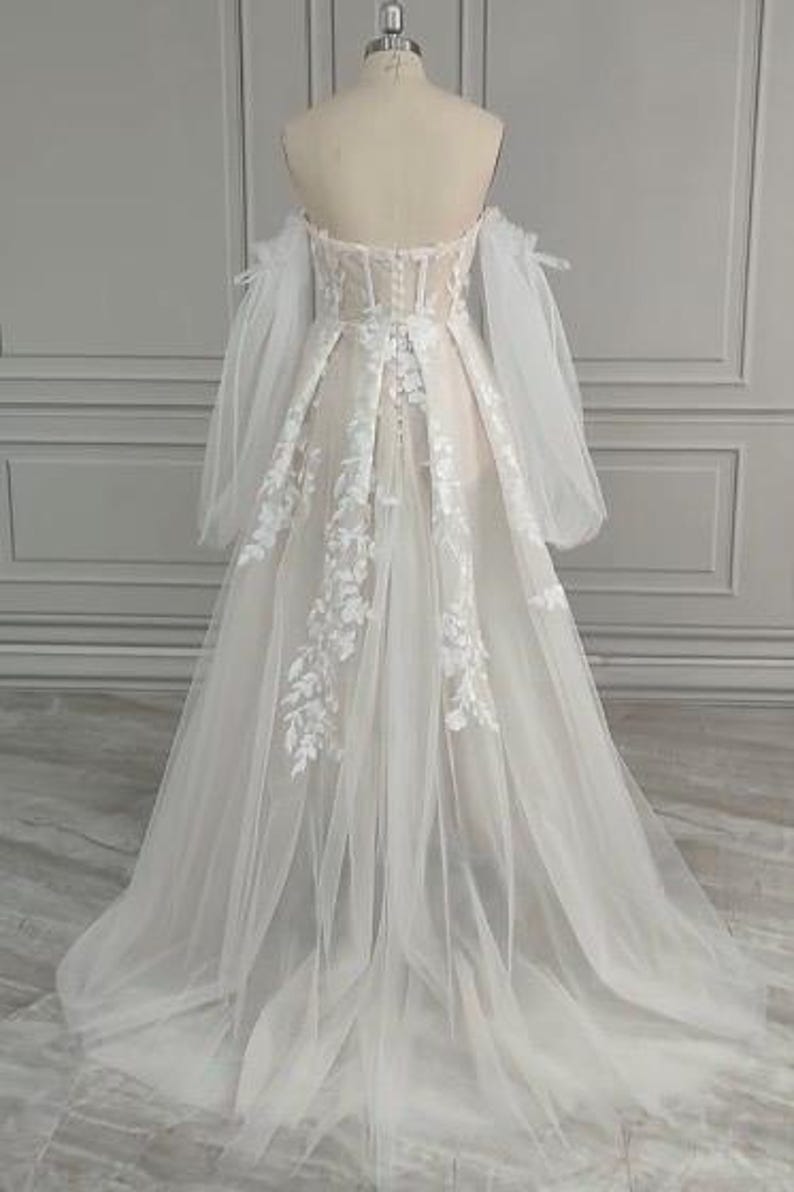 Boho Wedding Dress, Beach Boho Bridal Gown Etsy