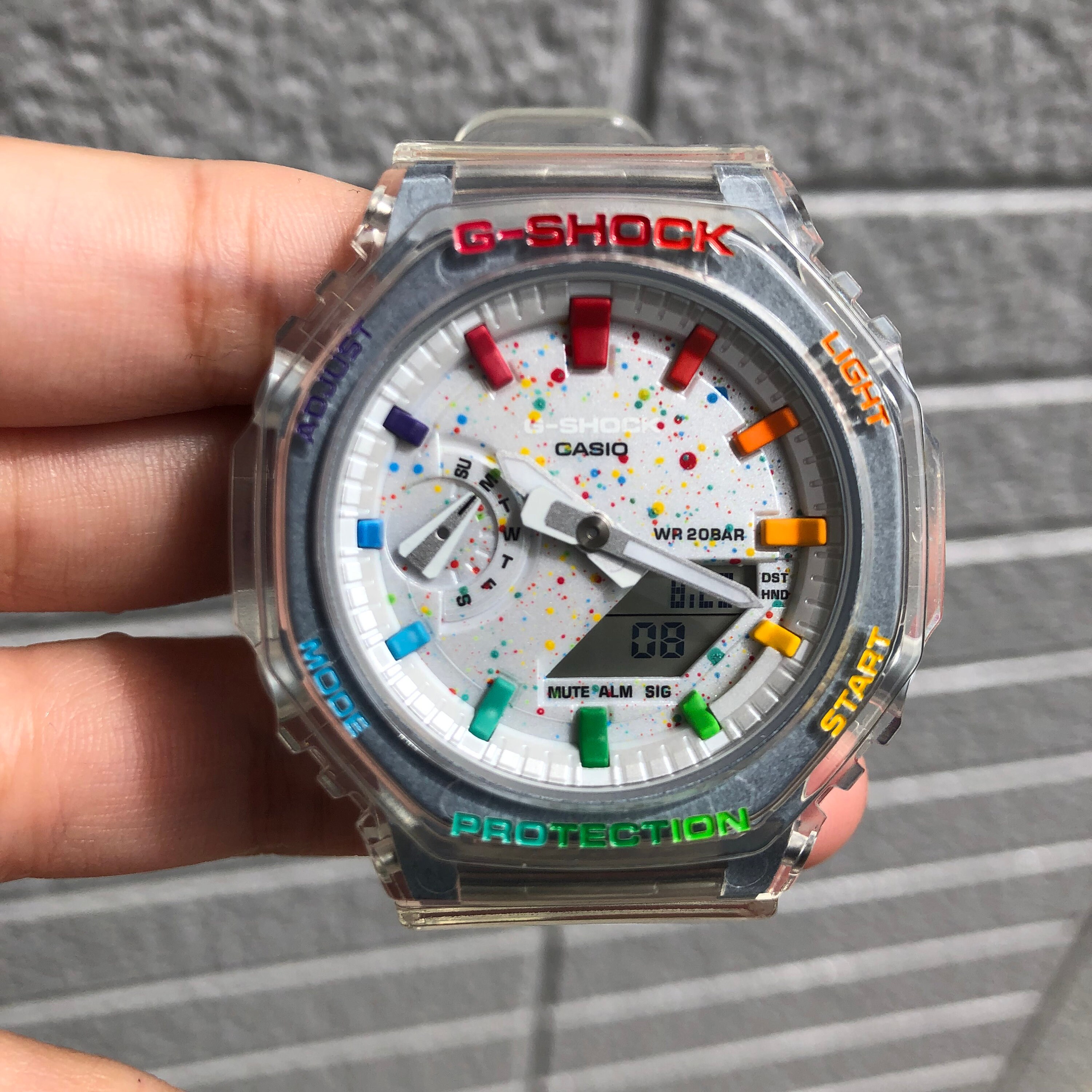 G-shock GMA-S2100SK Ladies' Rainbow Custom Paint With - Etsy Finland