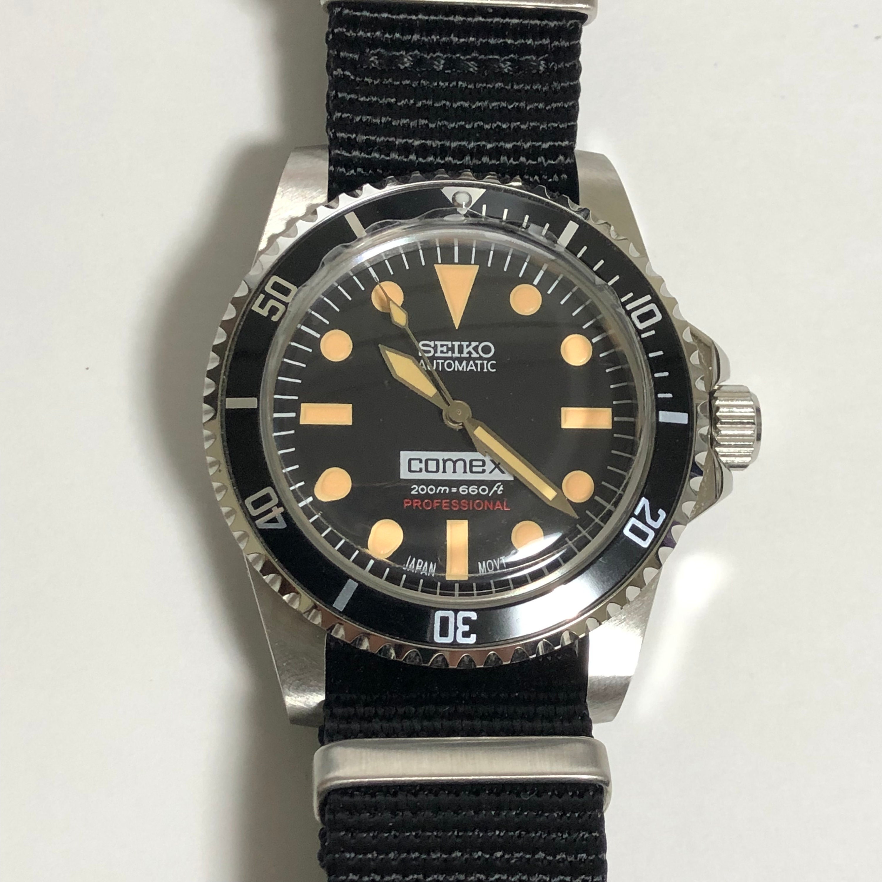 Seiko MOD Diver Vintage Comex Dial Nato Strap Nh35aone Year - Etsy