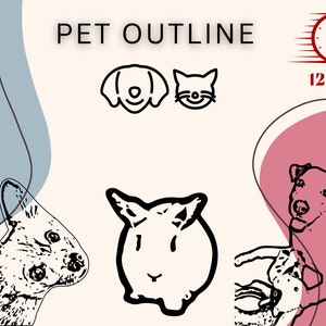 Custom Pet Portrait, Pet Portrait Drawing, Custom Line Art, Sketches From Photo, Personalized Gifts , Dog Portrait, Cat Portrait
