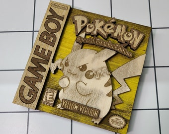 Wooden Pokémon Yellow Version (Gameboy)