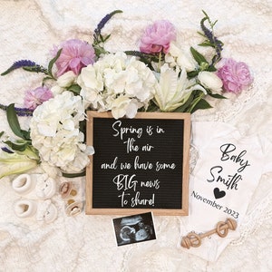 Spring Baby Announcement: Customizable Canva Template (Digital Download)