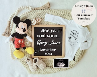 Mickey Pregnancy Announcement | Digital Pregnancy Announcement |Mickey Mouse |  Baby Announcement| Customize Pregnancy Announcement Digital