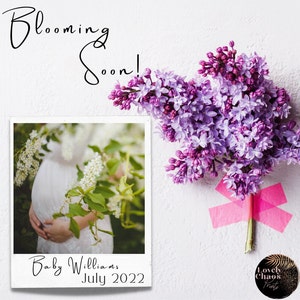Pregnancy Announcement Card | Digital Pregnancy Announcement Spring | Baby Reveal |  Baby Announcement| Digital Pregnancy Announcement