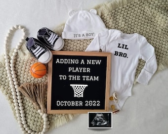 Little Brother It's a boy Gender Reveal Boy Pregnancy Announcement | Basketball | Little Brother| Sports | Gender Announcement| Baby Boy