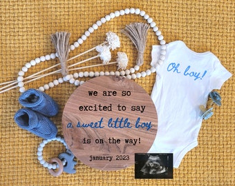 It's a boy Gender Reveal Boy Pregnancy Announcement | Tractor  | Little Brother social media| Gender Announcement Digital | Baby Announce