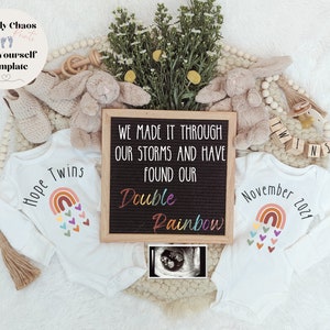 Rainbow Twin Pregnancy Announcement  | Double Rainbow Baby|twin pregnancy announcement social media |Rainbow Twin Baby Announcement