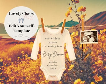 Wildflower Pregnancy Announcement|Wildflower Baby Announcement |Spring Baby Announcement| Customize Pregnancy Announcement Digital