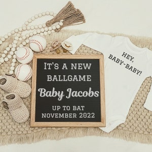 Baseball Pregnancy Announcement Neutral  | Baby Reveal |  Baby Announcement| Pregnancy Announcement Neutral Social Media | Baseball Baby