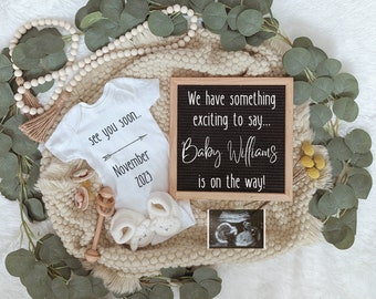 Neutrale babyzwangerschapsaankondiging | Zwangerschapsaankondiging | Baby onthullen | Direct downloaden| Babyaankondiging| Zwangerschapsaankondiging |