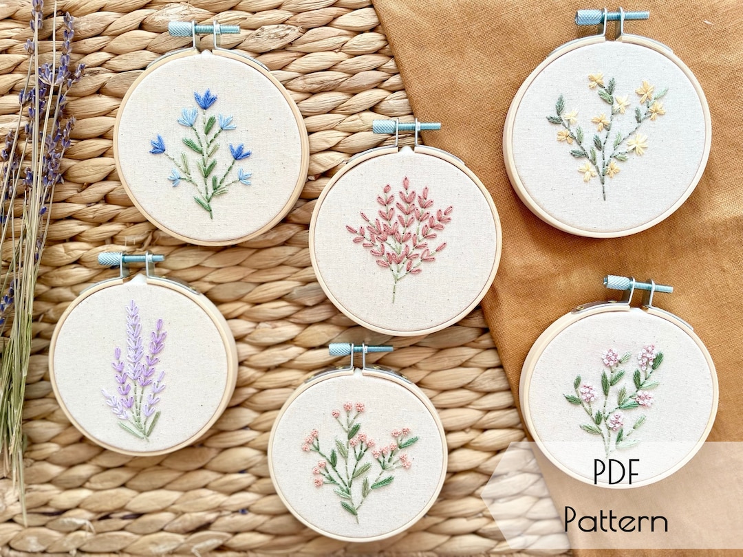 Embroidery Pattern, PDF Pattern, Beginner Embroidery , Digital Pattern ...