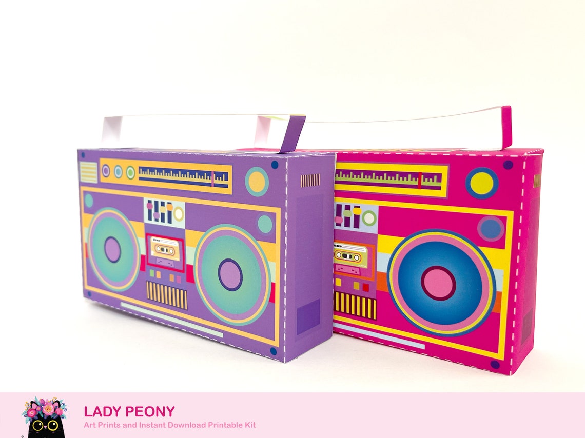 Retro Boombox Gift Box Retro Boombox Nostalgia Gift Card Box, Party