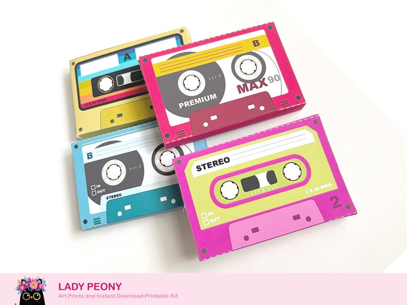 Retro Cassette Tape Gift Box Cassette Nostalgia Gift Card Box, Party