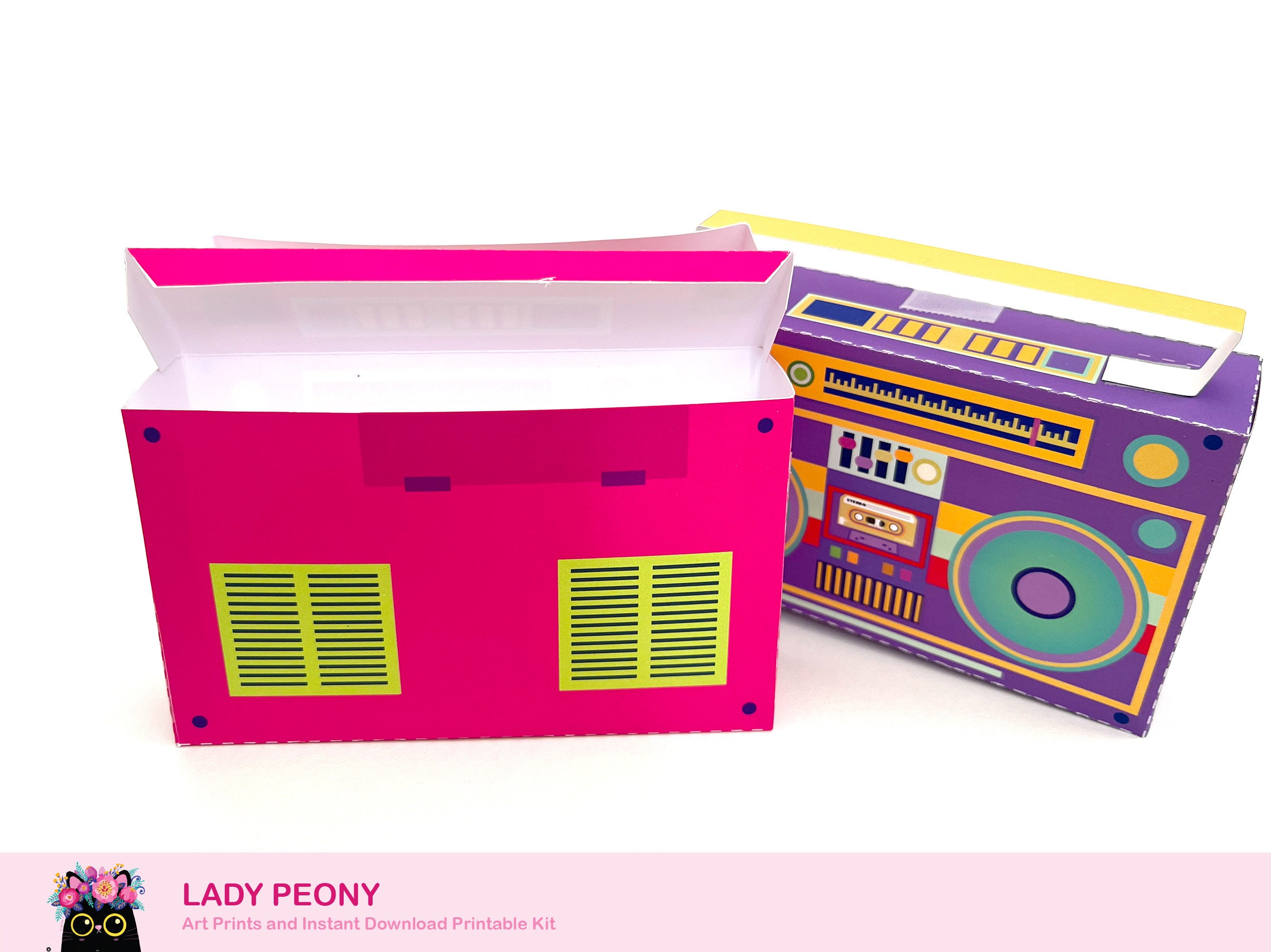 Retro Boombox Gift Box Retro Boombox Nostalgia Gift Card Box, Party