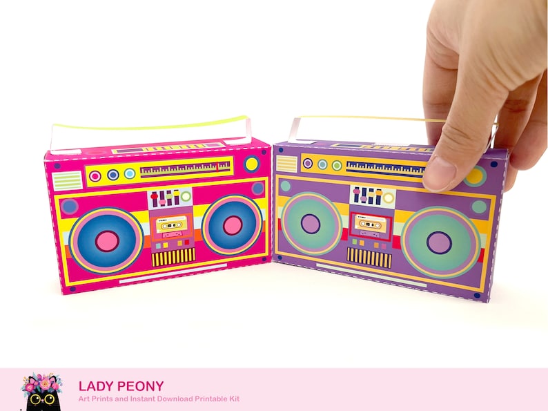 Retro Boombox Gift Box Retro Boombox Nostalgia Gift Card Box, Party