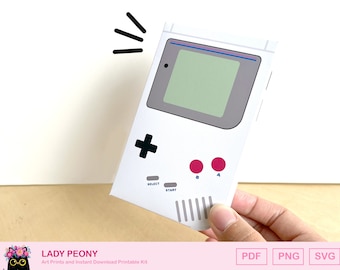 Retro Gameboy Gift Box: Printable Art Kit (Instant Download)