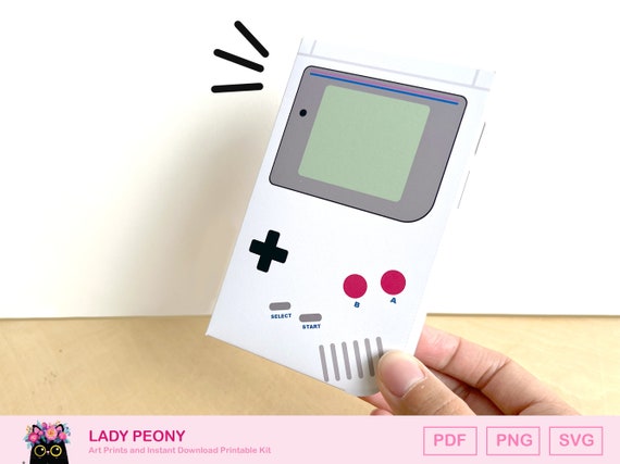 Retro Gameboy Gift Box: Printable Art Kit (Instant Download)