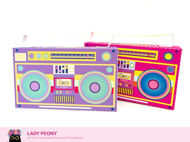 Retro Boombox Gift Box Retro Boombox Nostalgia Gift Card Box, Party