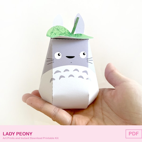 Totoro My Neighbor Gift box | Ghibli Studio Cute Totoro gift card box, party, Cute art & craft | Printable Art Kit | Instant Download
