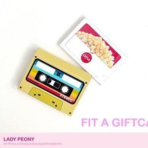 Retro Cassette Tape Gift Box: Printable Art Kit (Instant Download) image 7