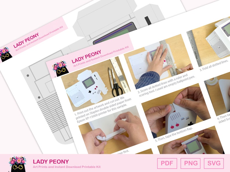 Retro Gameboy presentförpackning: Utskrivbart konstkit (nedladdning direkt) bild 4