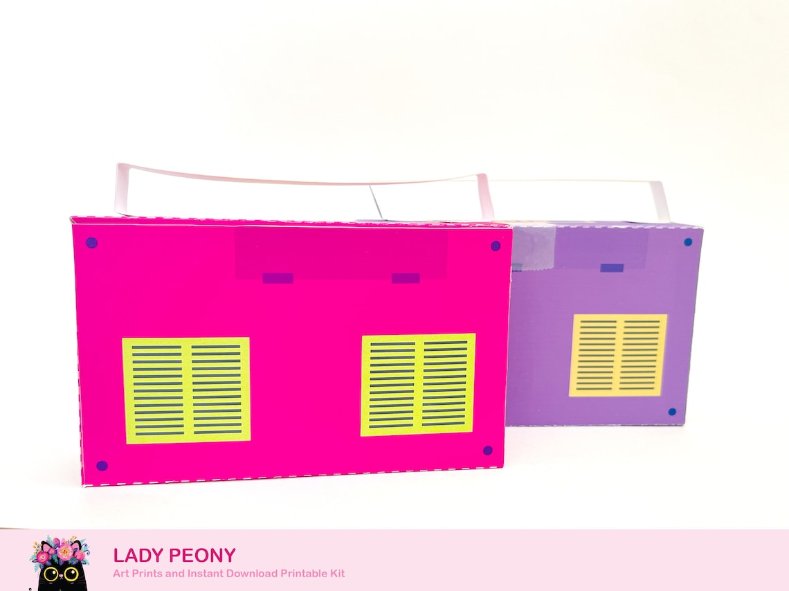 Retro Boombox Gift Box Retro Boombox Nostalgia Gift Card Etsy