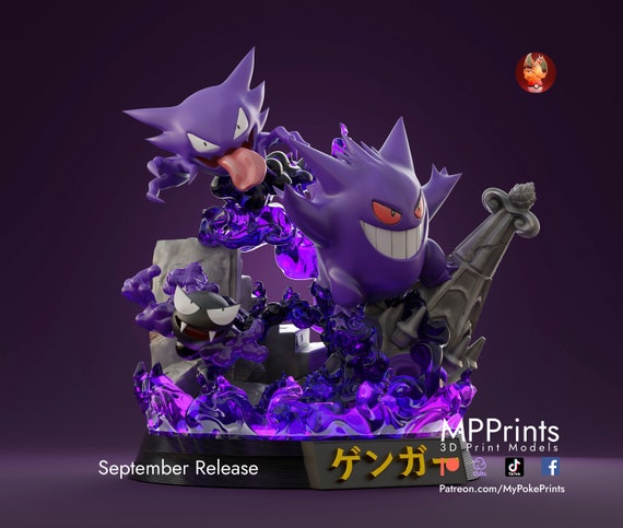 Ghost evolutions pokemon diorama(unpainted)