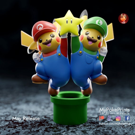 Mario Pikachu Pokemon Model/figurine